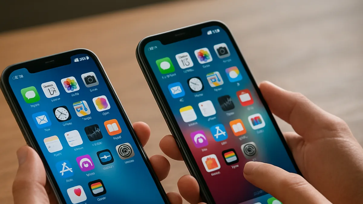 iPhone Duo being used by a person